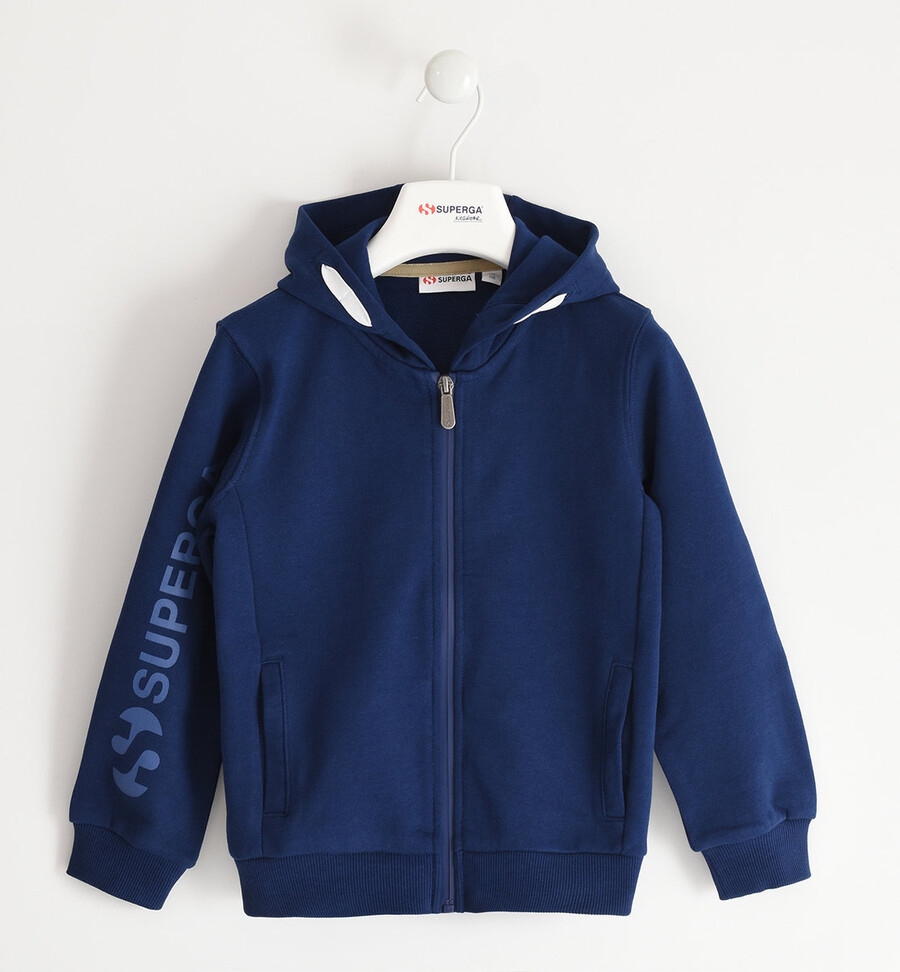 bluza z kapturem superga dla dzieci zapinana na zamek
